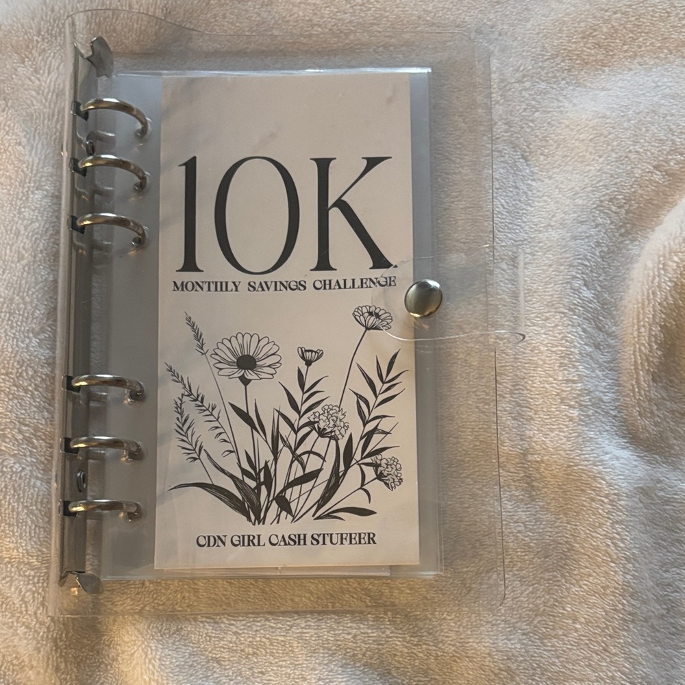 Clear Binder with 10K Savings Challenge Insert